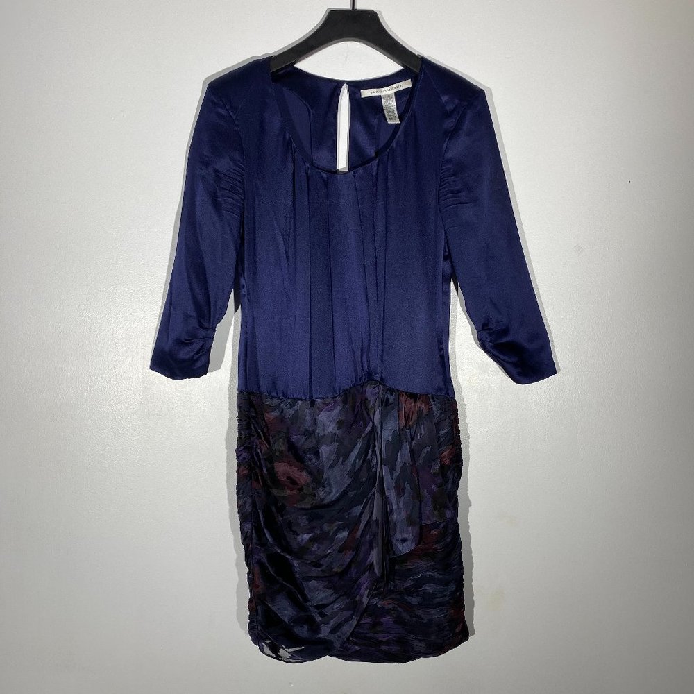 DVF size 4 silk navy dress